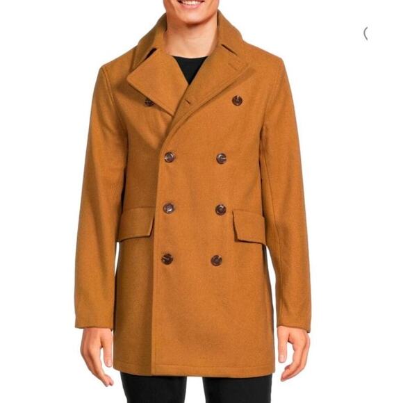 Hudson men’s NWT’s oversized double breasted wool blend coat. Size XL - Picture 3 of 8